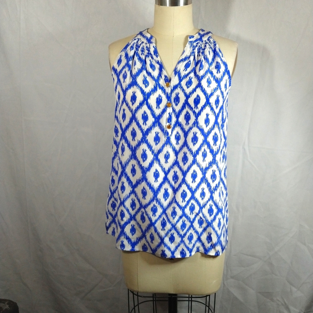 Lilly pulitzer Gold Button Blouse